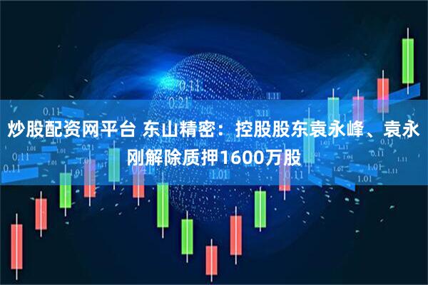 炒股配资网平台 东山精密：控股股东袁永峰、袁永刚解除质押1600万股